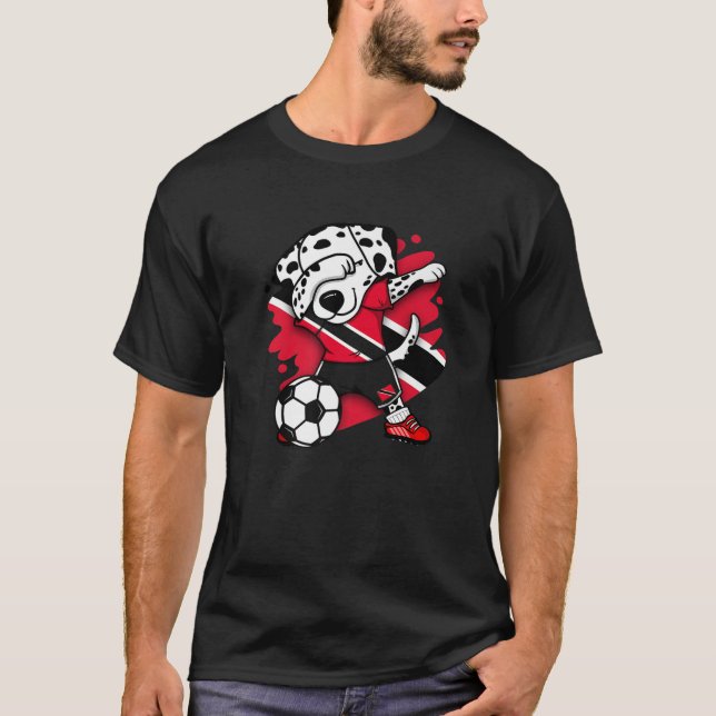 Camiseta Cachorro Dalmaciano Trinidad E Tobago Futebol F (Frente)