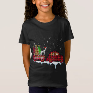Camiseta Cachorro Dalmático, Natal, Xadrez Vermelha, Papais