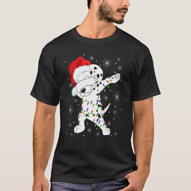 Camiseta Cachorro Dalmático Veste o Cristo das Luzes Santa  (Frente)