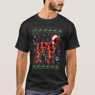 Camiseta Cachorro Dalmático Xmas Santa Hat Suor de Natal Fe