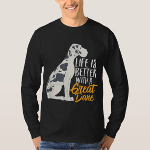 Camiseta Cachorro Dane Engraçado Com Gráfico Gofo para Pup