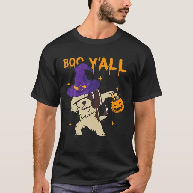 Camiseta Cachorro das Bruxas Que Dabbing Pumpkins Animal L (Frente)