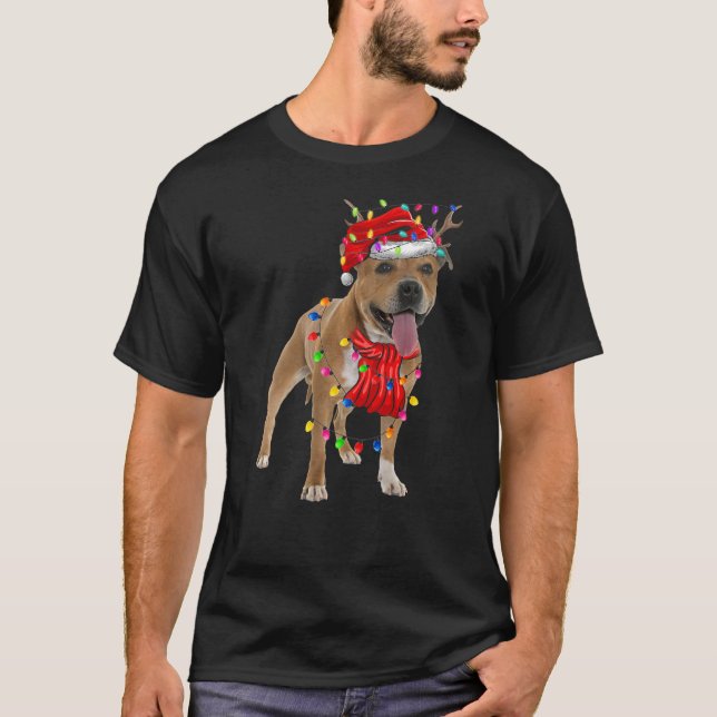 Camiseta Cachorro das Luzes das Árvores de Natal em Lama (Frente)