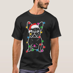 Camiseta Cachorro das Luzes de Natal - Cachorro Francês