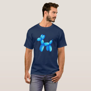 Camiseta Cachorro de Animal de Balão Azul