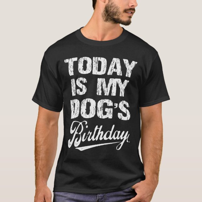 Camiseta Cachorro de aniversário de cachorro engraçado humo (Frente)