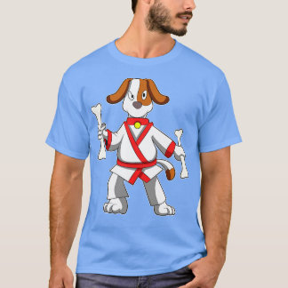 Camiseta Cachorro de artes marciais Karate com Osso