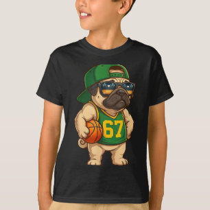 Camiseta Cachorro de Basquete Pug 67 Gíria Geração Alpha Sr