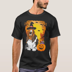 Camiseta Cachorro de Basst Hund com Halloween