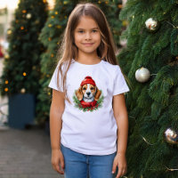 Cachorro de Beagle de Natal com Aquarela