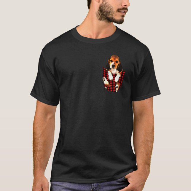 Camiseta Cachorro De Beagle Na Mamãe De Bolso (Frente)