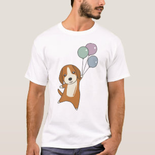 Camiseta Cachorro De Beagle Voa Para Cima De Balões