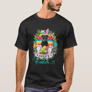 Camiseta Cachorro De Beauceron Na Cesta De Ovos De Páscoa F