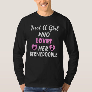 Camiseta Cachorro De Bernedoodle Cachorro Inclinado Cachorr