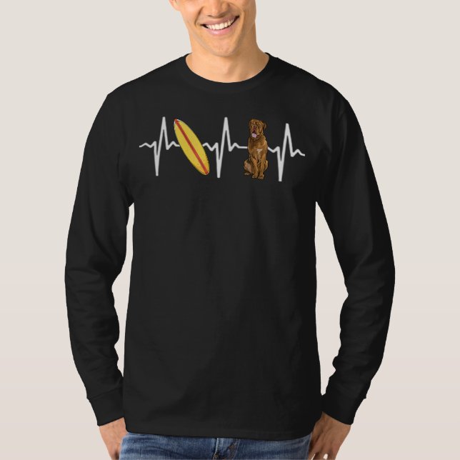 Camiseta Cachorro De Bordeaux Heartbeat (Frente)