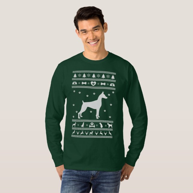Camiseta Cachorro de Borrão de Natal Feio (Frente Completa)