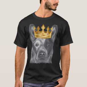 Camiseta Cachorro de Bovinos Australiano Vestindo Coroa