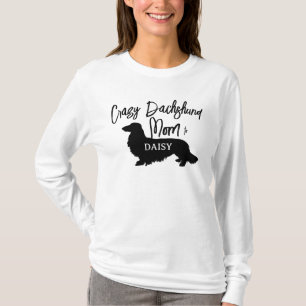 Camiseta Cachorro de Cabelo Longo Louco, Mãe Personalizada