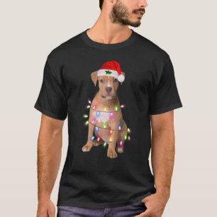 Camiseta Cachorro de cabra Papai noel de árvore de Natal Lu