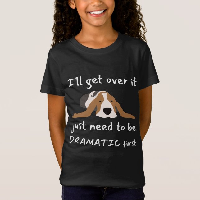 Camiseta Cachorro De Caça Que Vou Superar Eu Só Preciso. (Frente)