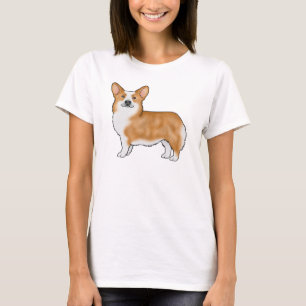 Camiseta Cachorro De Cartões De Pembroke Vermelho E Branco