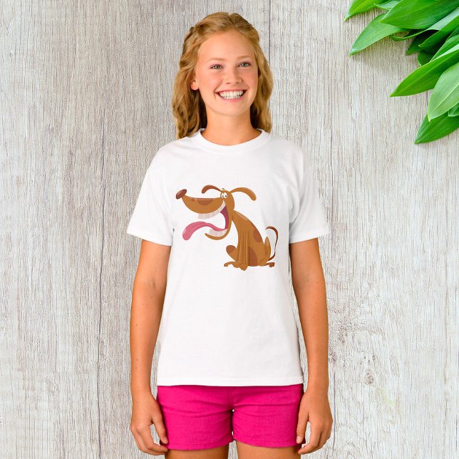 Camiseta Cachorro de Cartografia com Sorriso Grande e Língu (Criador carregado)
