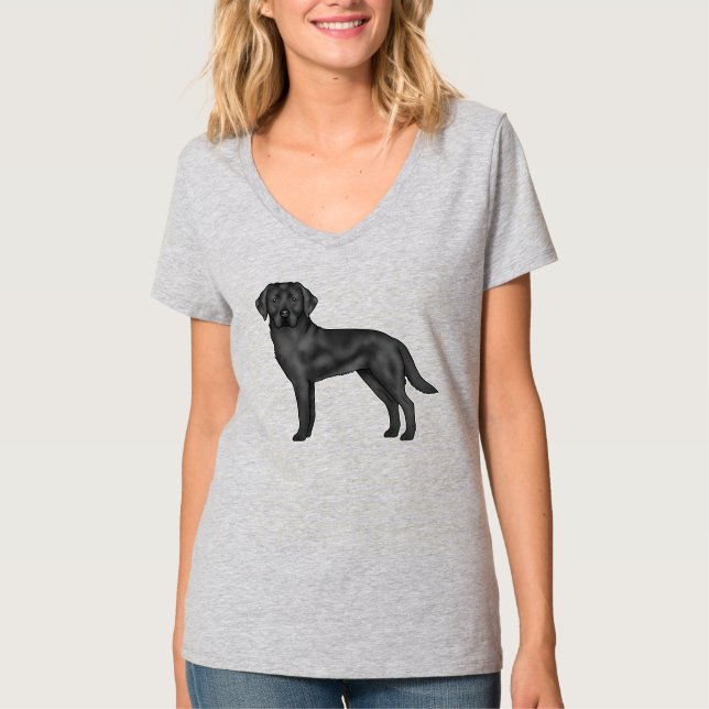 Camiseta Cachorro de Cartografia Gelado de Retriever Black  (Frente)