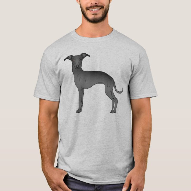Camiseta Cachorro de Cartografia Gritonzear Negro Italiano (Frente)