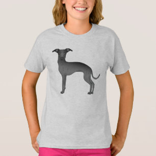 Camiseta Cachorro de Cartografia Gritonzear Negro Italiano