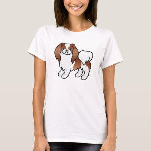 Camiseta Cachorro De Cartografia Japonês Vermelho E Branco