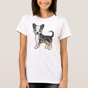 Camiseta Cachorro de Cartoon Casaco Chihuahua Cachorro Azul