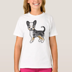 Camiseta Cachorro de Cartoon Casaco Chihuahua Cachorro Azul