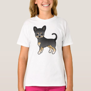 Camiseta Cachorro de Cartoon Casaco Chihuahua Negro E Tan S