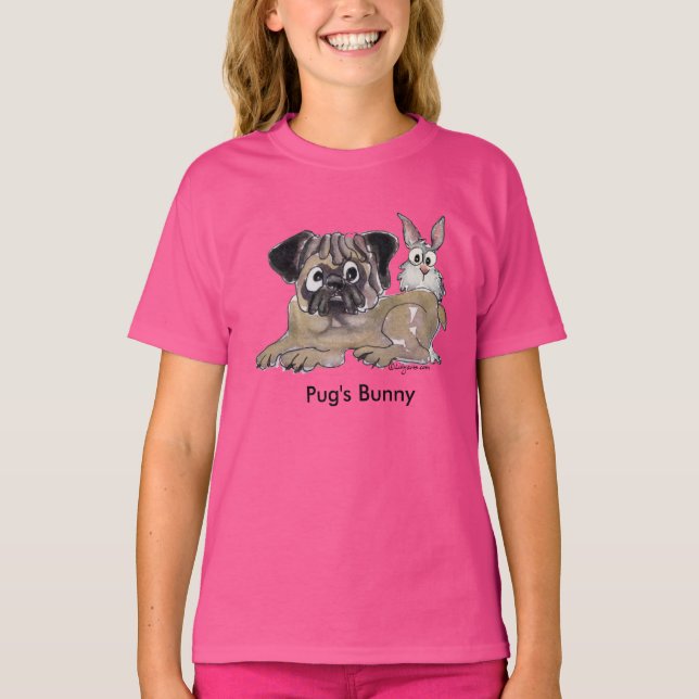 Camiseta Cachorro de Cartoon Coelhinho (Frente)
