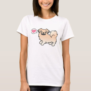 Camiseta Cachorro de Cartoon Sable Tibetan Spaniel