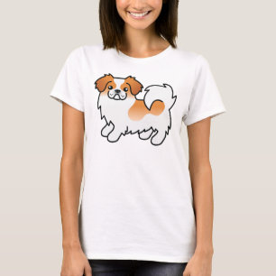 Camiseta Cachorro de Cartoon Toon Tibetano de cor vermelha