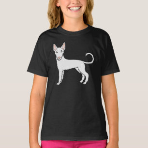 Camiseta Cachorro de Cartoons de Cachorro Ibizan Hound Whit