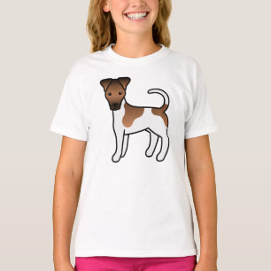 Camiseta Cachorro De Cartoons De Coroa Branca E Suave