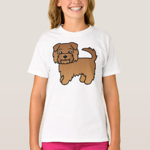 Camiseta Cachorro de Cartoons de Coroa Vermelha Norfolk Ter