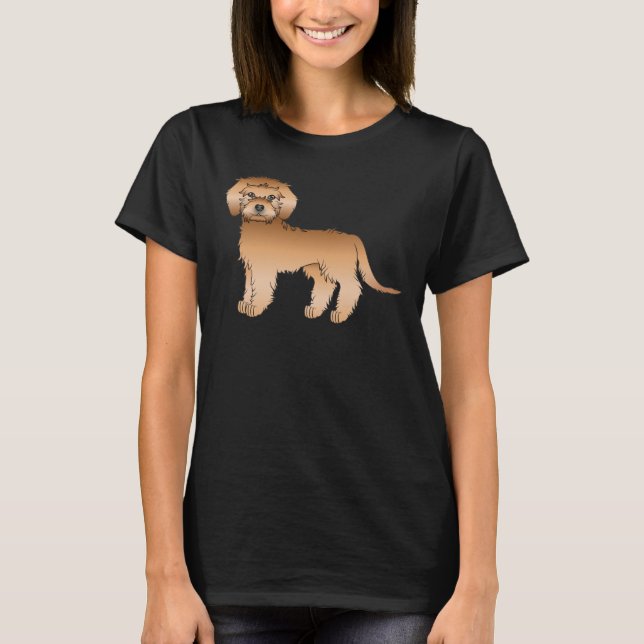 Camiseta Cachorro de Cartoons de Mini Goldendoodle (Frente)