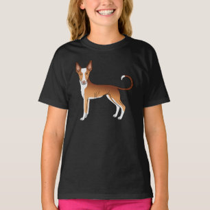 Camiseta Cachorro De Casaco Suave De Caça Ibizana Vermelha 