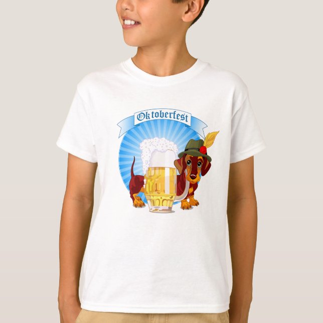 Camiseta Cachorro de Cerveja de Oktoberfest (Frente)