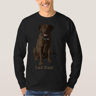 Camiseta Cachorro de chocolate de Pai de laboratório