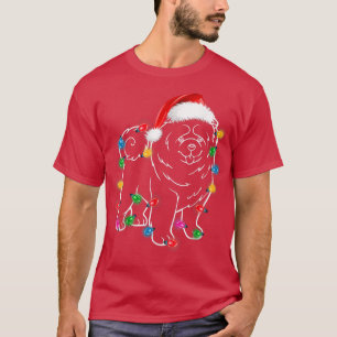 Camiseta Cachorro de Chow XMAS Luz Santa Hedn