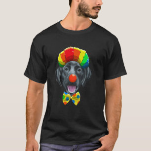 Camiseta Cachorro de Circo Labrador Retriever Preto Palhaço