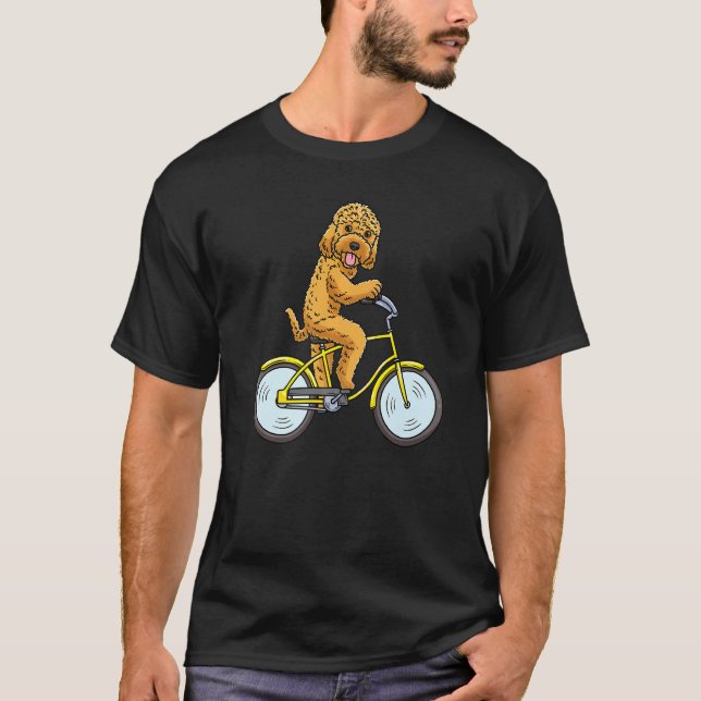 Camiseta Cachorro De Cockapoo Em Bicicleta De Estrada De Bi (Frente)