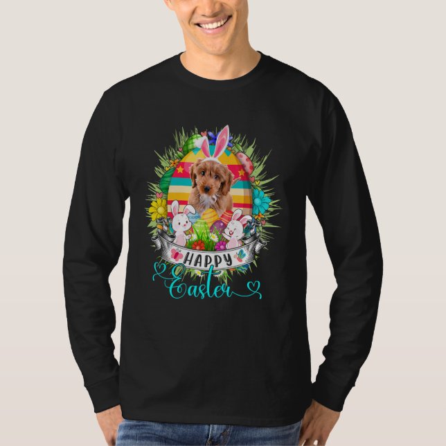 Camiseta Cachorro De Cockapoo Na Cesta De Ovos De Páscoa Bu (Frente)