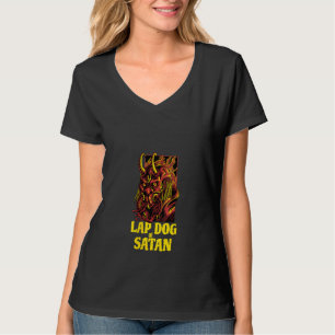 Camiseta Cachorro de colo das mulheres de Satã Máscara Satâ