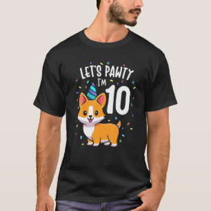 Camiseta Cachorro De Corgi Com 10 Anos De Idade Mais De 10 
