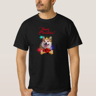 Camiseta Cachorro de Corgi Cute Personalizável - Natal Iapo